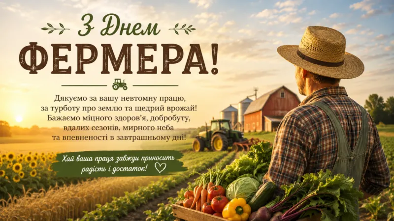День фермера 2026: привітання, теплі слова та листівки