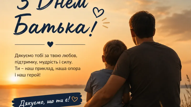 День батька 2026: найкращі привітання та листівки для тата