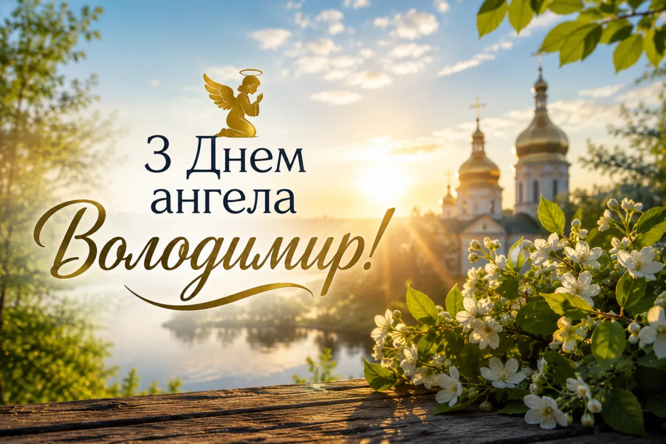 Іменини Володимира 2026: вітання з днем ангела та красиві листівки 15 липня