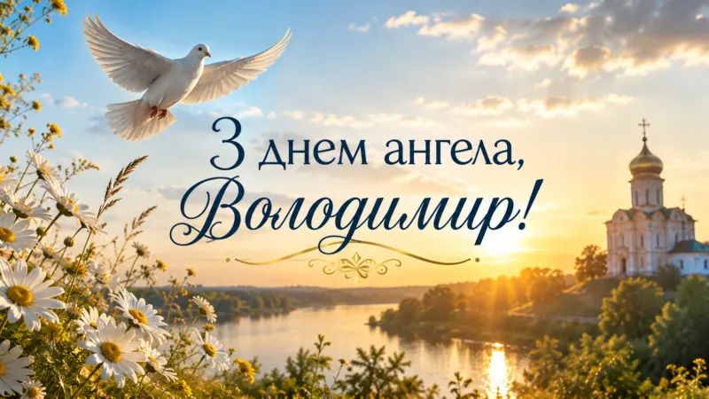 Іменини Володимира 2026: вітання з днем ангела та красиві листівки 15 липня