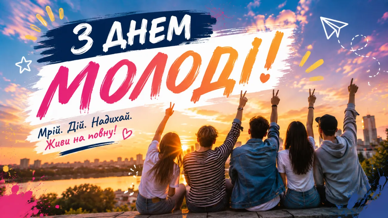 День молоді 12 серпня 2026: привітання своїми словами, у віршах та прикольні (+ картинки)