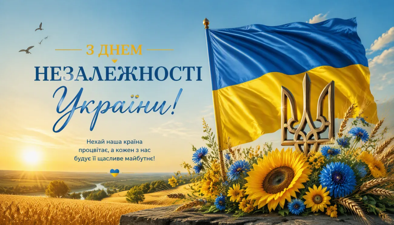 З Днем Незалежності України 2026: лисЗ Днем Незалежності України 2026: листівки, картинки та привітання на всі випадкитівки, картинки та привітання на всі випадки