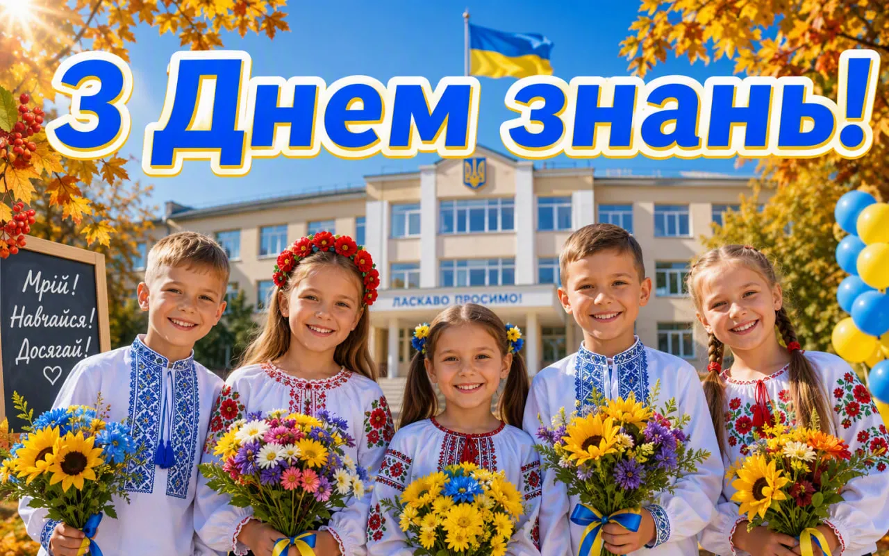 З 1 вересня — Днем знань: привітання, картинки, листівки та відкритки