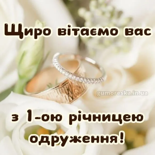 З першим роком весілля (ситцевим): найкрасивіші привітання, картинки та вірші до 1 року спільного життя