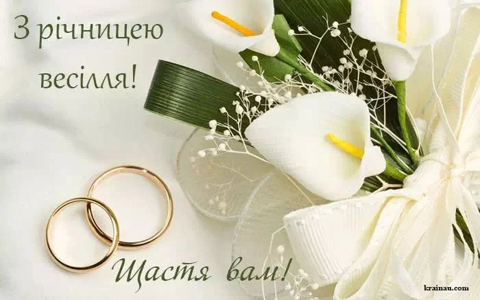 З першим роком весілля (ситцевим): найкрасивіші привітання, картинки та вірші до 1 року спільного життя