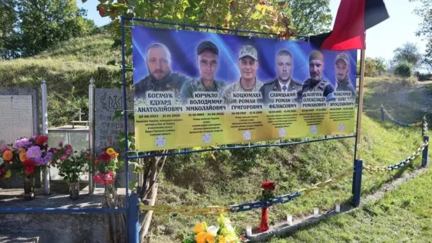 На Надвірнянщині освятили банери на честь шістьох полеглих Героїв