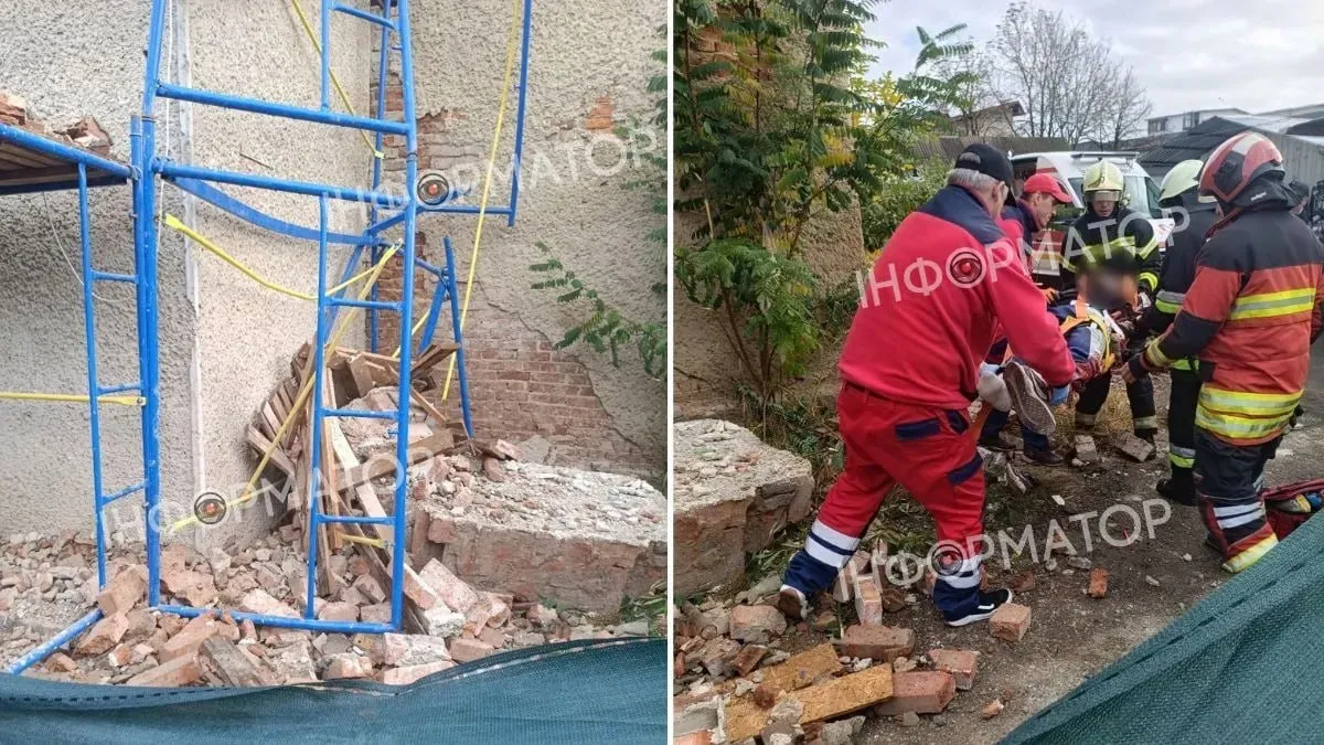 У центрі Коломиї впала стіна будівлі: постраждала людина, що відомо на цей час